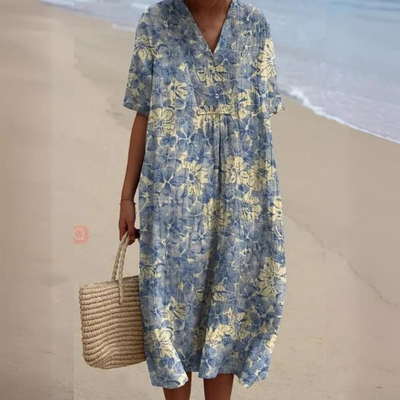 Lilia | Watercolour Floral Maxi Dress