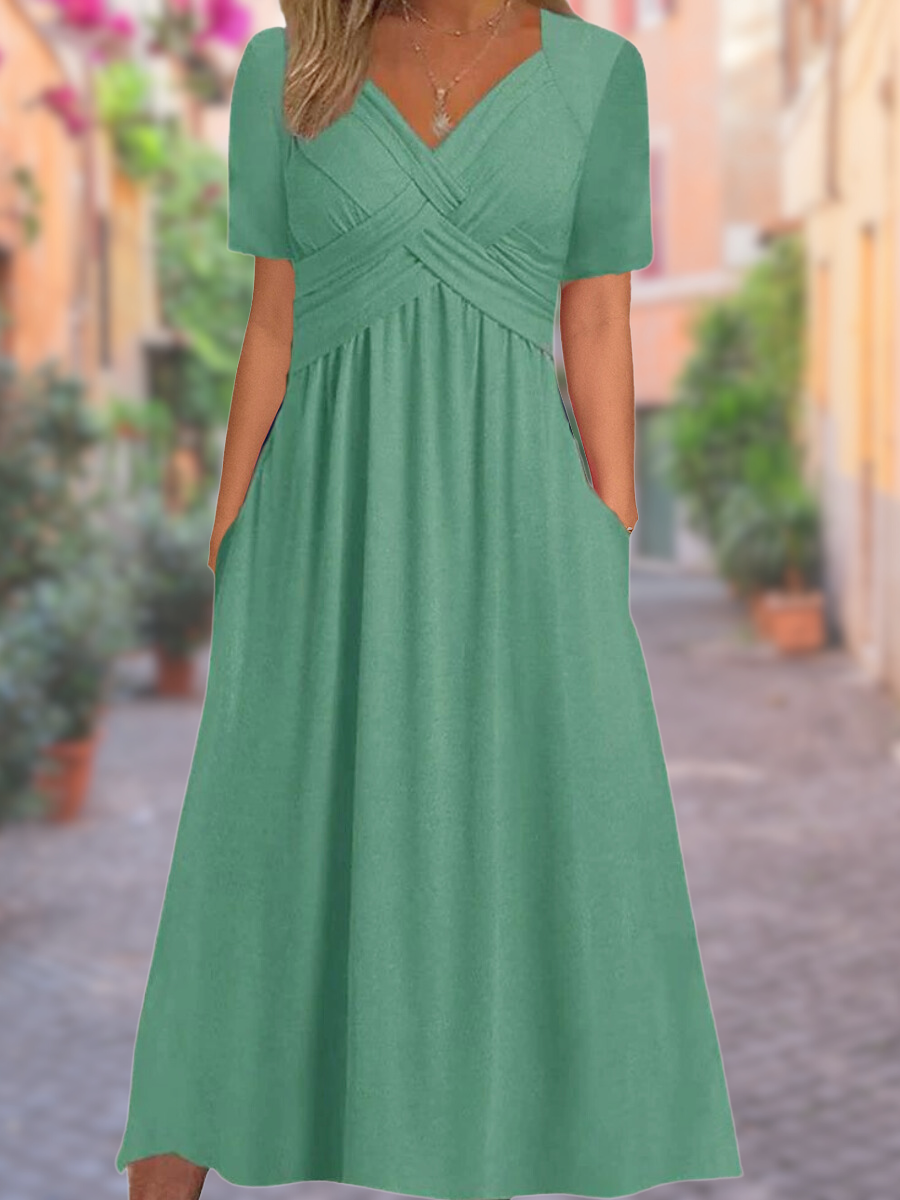 Ava™ - Comforting V-neck Dress