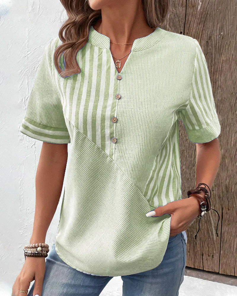 Eva | Elegant Striped Blouse