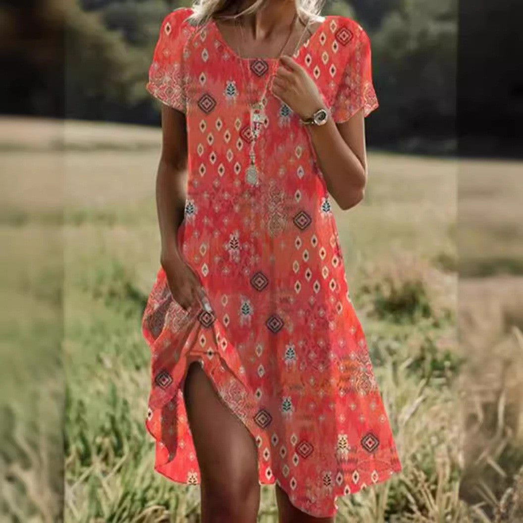 Esme | Boho Gradient Midi Dress