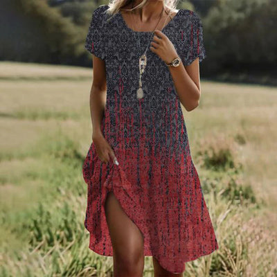Esme | Boho Gradient Midi Dress
