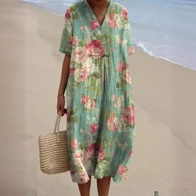 Lilia | Watercolour Floral Maxi Dress