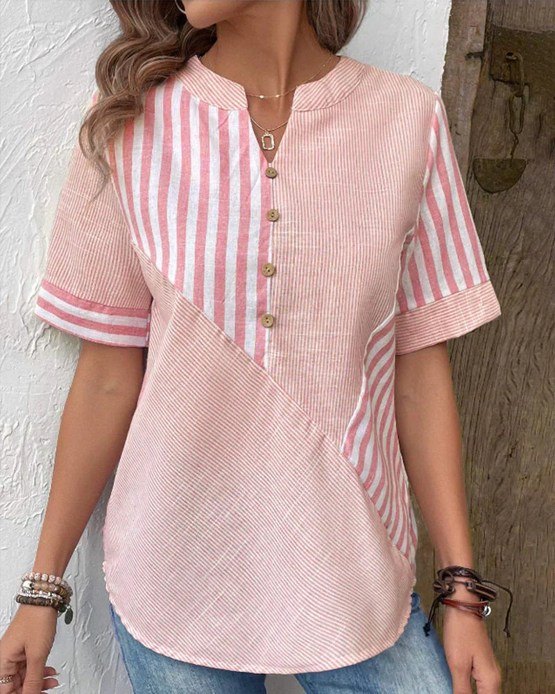 Eva | Elegant Striped Blouse