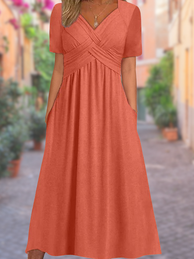 Ava™ - Comforting V-neck Dress