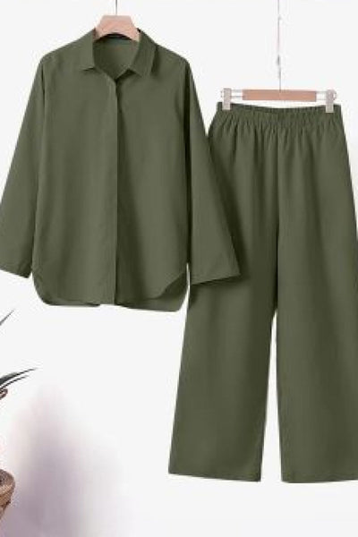 Thea Relaxed Shirt & Trousers Two-Piece Set