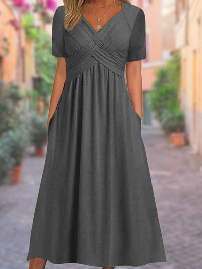 Ava™ - Comforting V-neck Dress