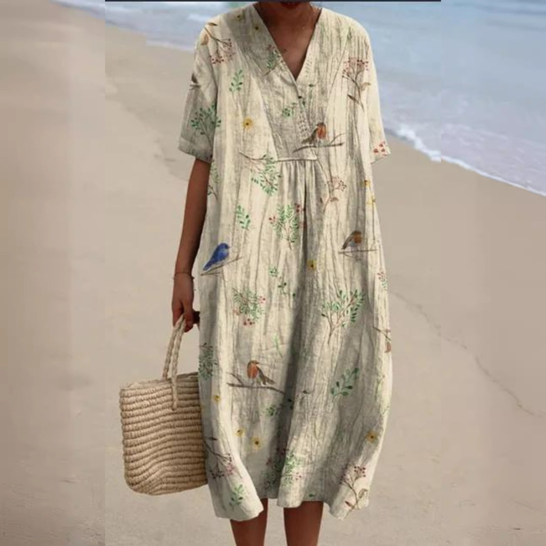 Lilia | Watercolour Floral Maxi Dress