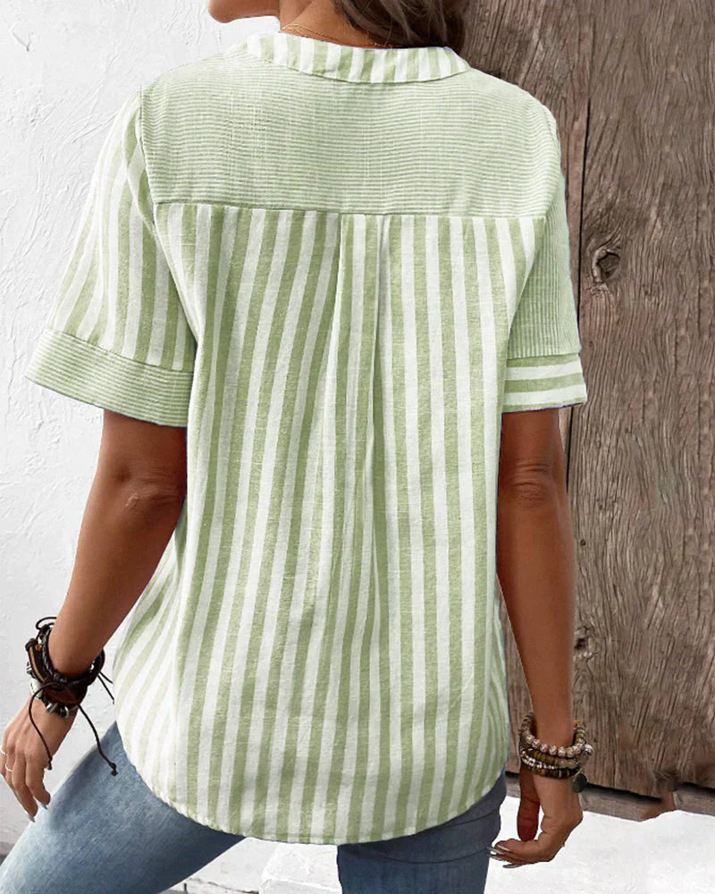 Eva | Elegant Striped Blouse