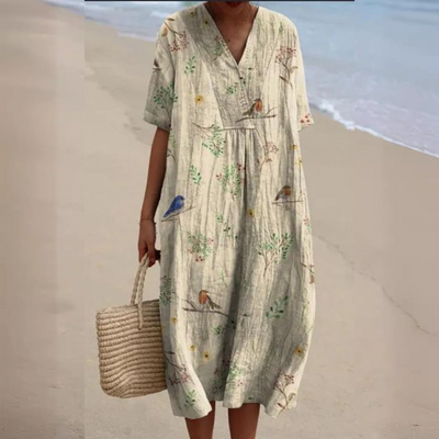 Lilia | Watercolour Floral Maxi Dress