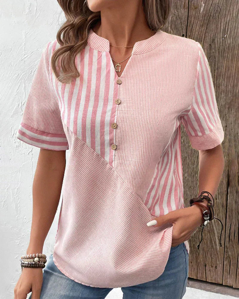 Eva | Elegant Striped Blouse