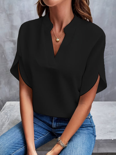 Amara - Relaxed V-Neck Blouse
