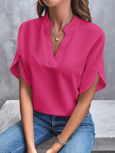 Amara - Relaxed V-Neck Blouse