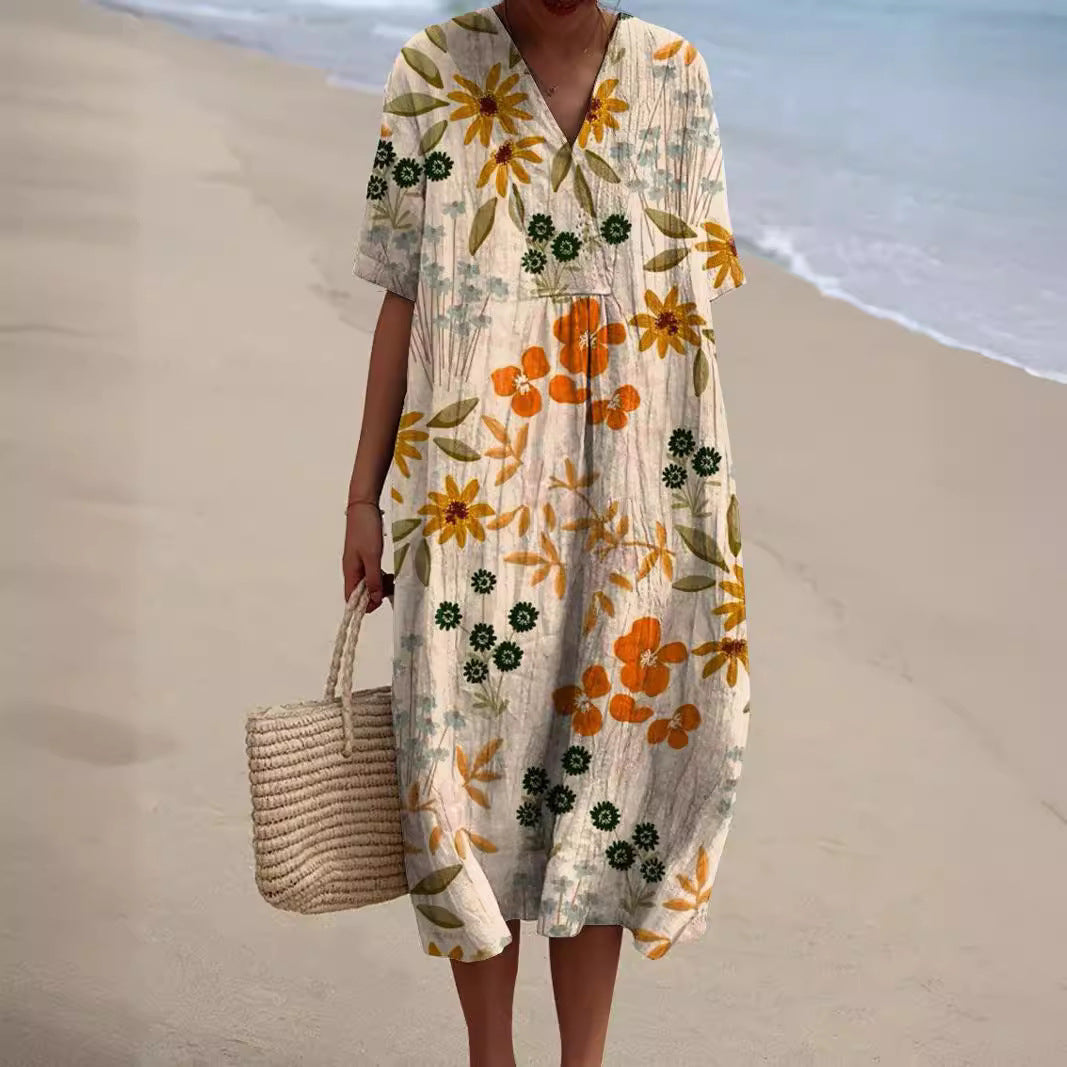 Lilia | Watercolour Floral Maxi Dress