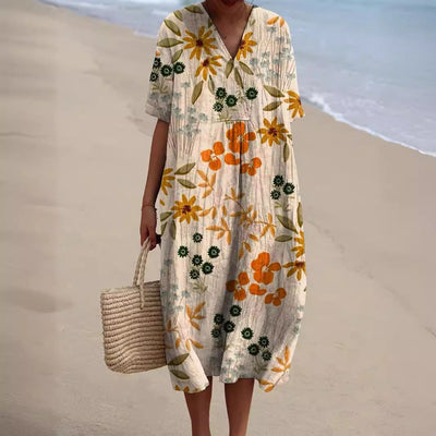 Lilia | Watercolour Floral Maxi Dress