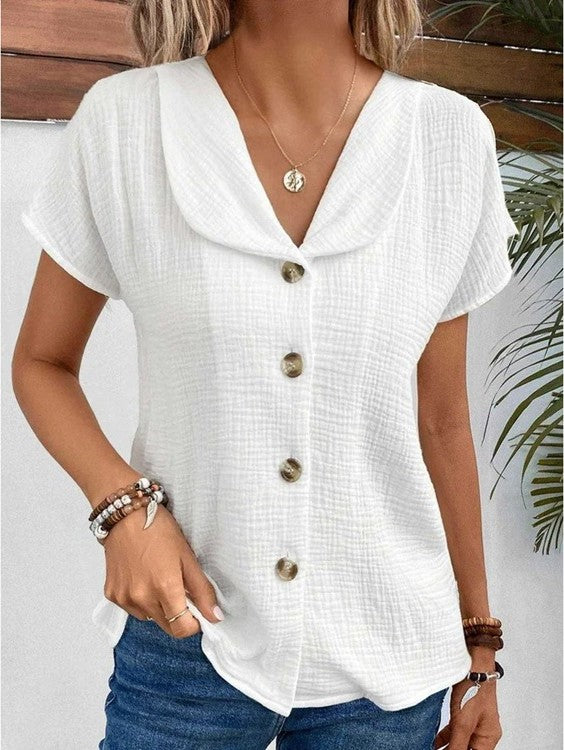 Jada | Cotton-Linen Blouse