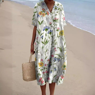 Lilia | Watercolour Floral Maxi Dress