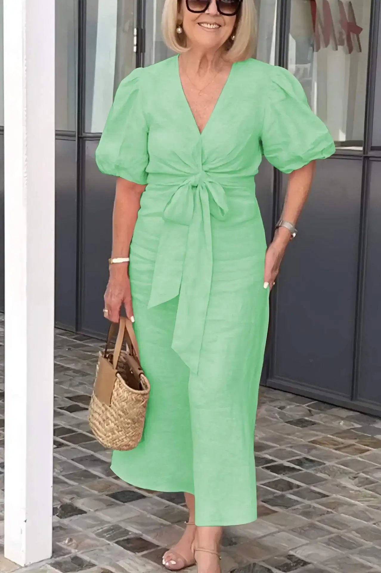 LUNA™ - AIRY V-NECK DRESS