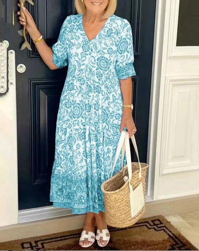 Linda™ - Elegant Floral Dress