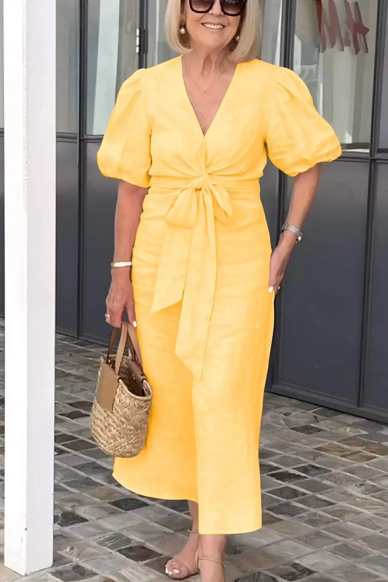 LUNA™ - AIRY V-NECK DRESS