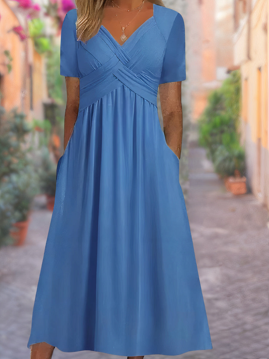 Ava™ - Comforting V-neck Dress