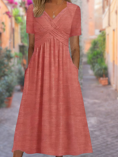 Ava™ - Comforting V-neck Dress