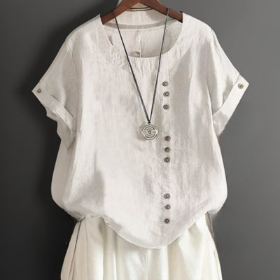 Ayla | Button Detail T-Shirt