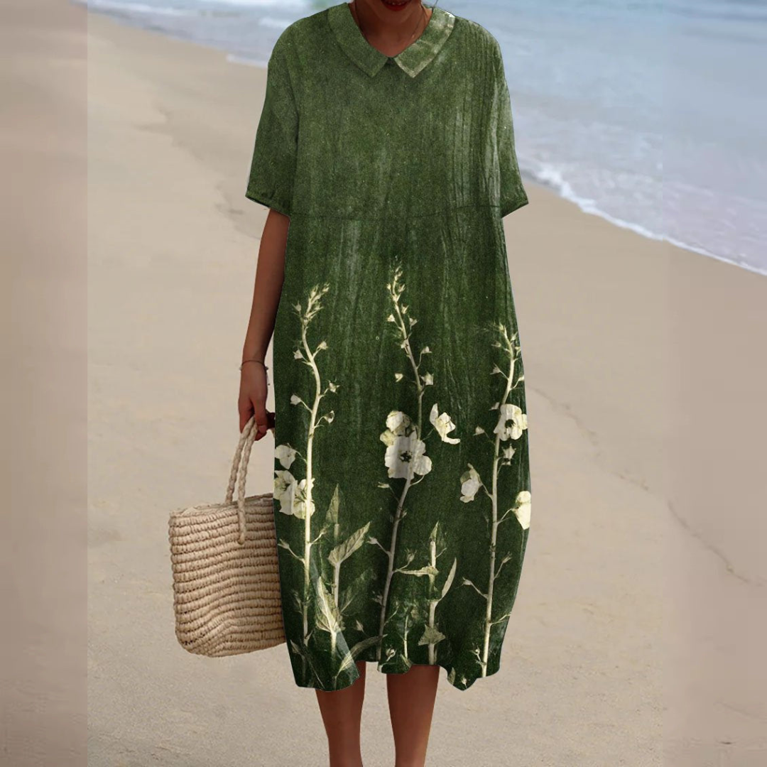 Lilia | Watercolour Floral Maxi Dress