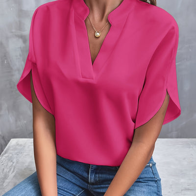 Amara - Relaxed V-Neck Blouse