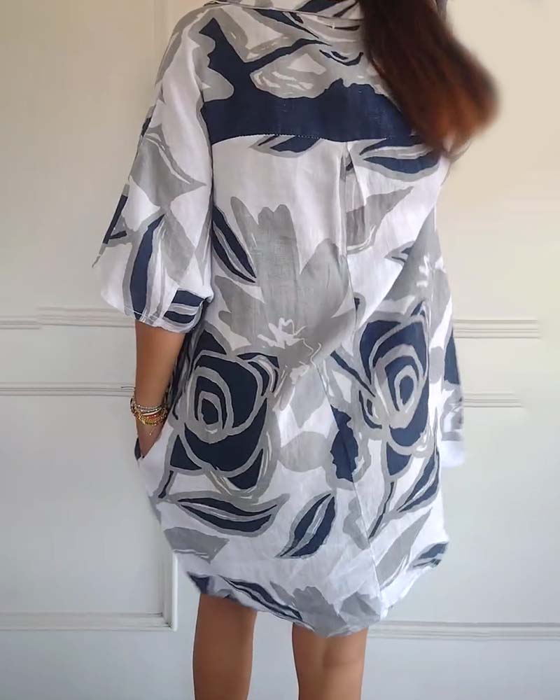 Marigold™ - Floral Shirt Dress