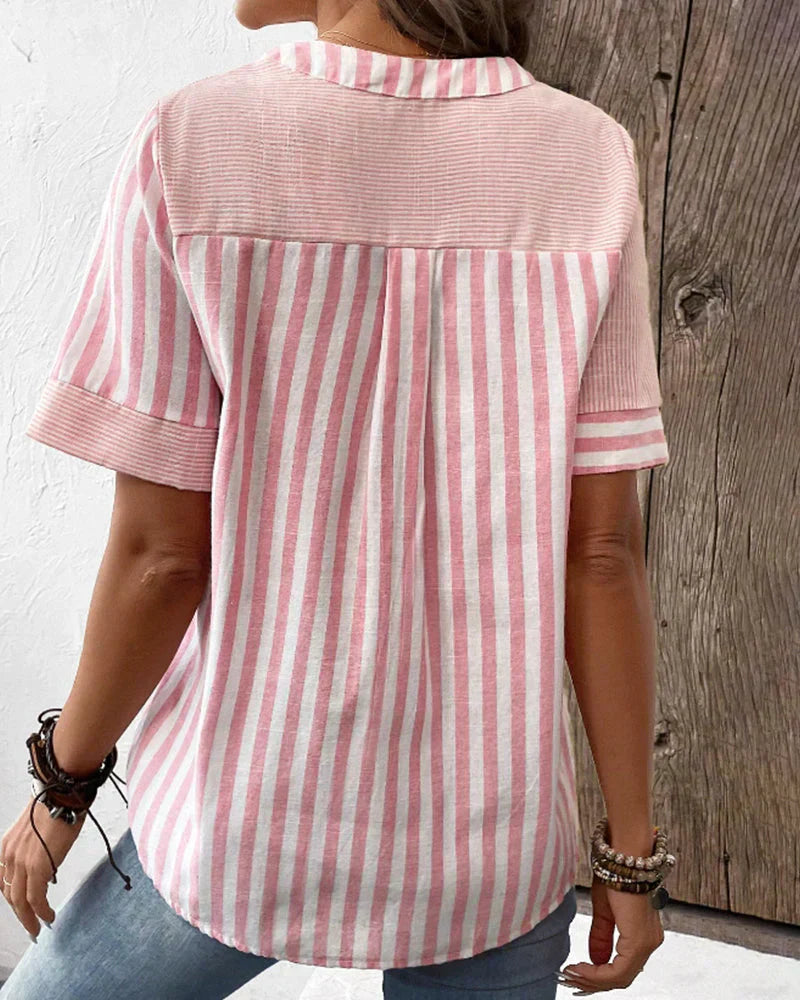 Eva | Elegant Striped Blouse