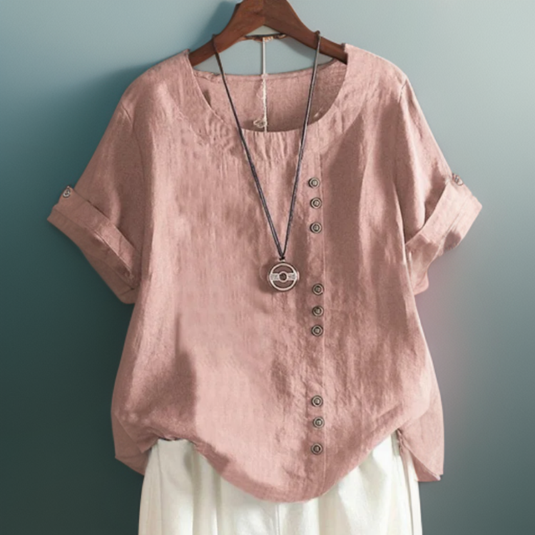 Ayla | Button Detail T-Shirt