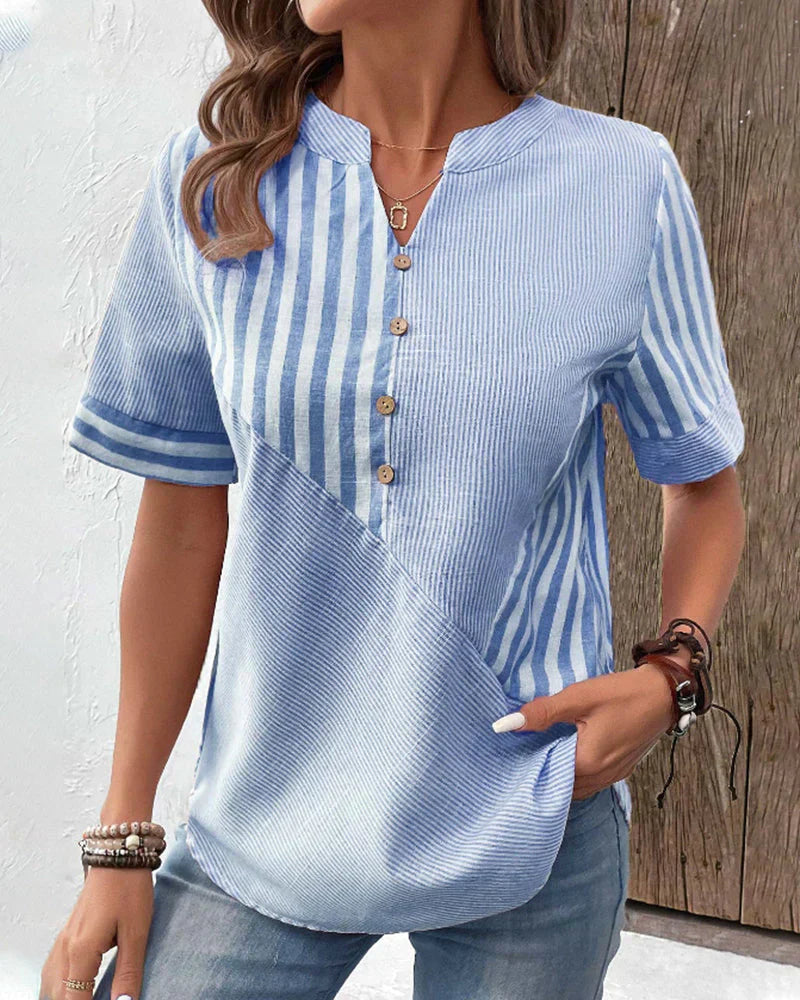 Eva | Elegant Striped Blouse