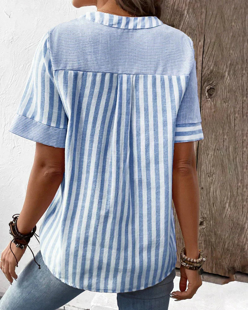 Eva | Elegant Striped Blouse
